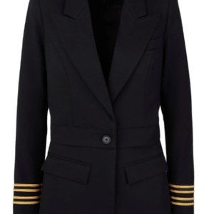 Smythe Hybrid Military Blazer, Size 12, Black